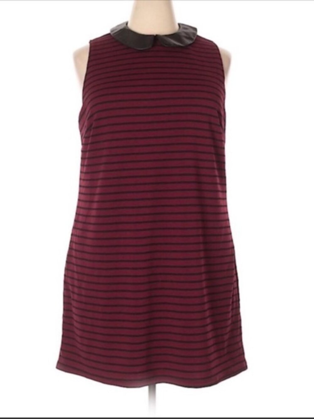 Hutch Maintained by Moxie stripe dress Peter Pan collar Anthropologie stretch 1X